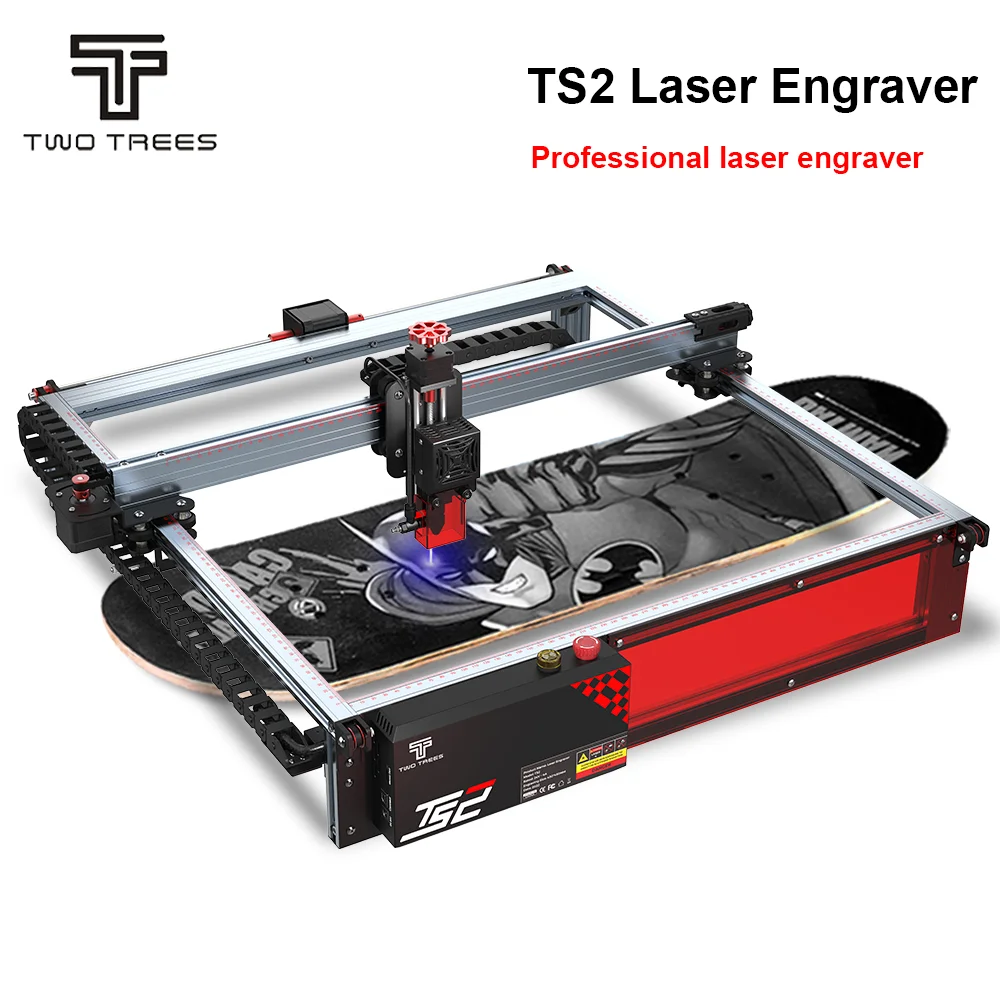 

Twotrees TS2-10W Laser Engraver Engraving Cutting Machine Built-in Air Assist App Control Support Offline Print 410*410mm