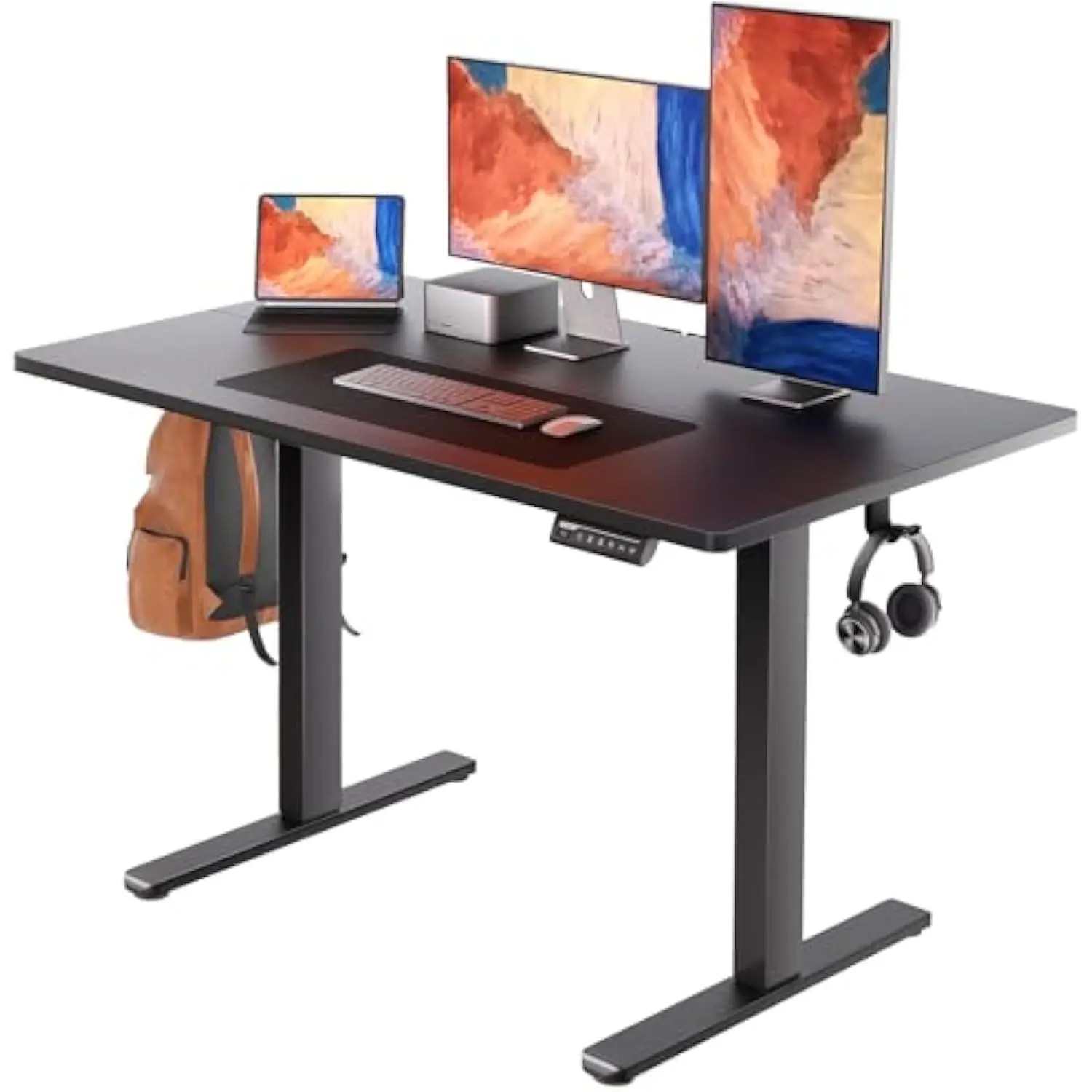 

Electric Standing Desk, 48 x 24 Height Adjustable Desk, Computer Desk with 4 Memory Smart Pannel, Home Office Desk with Splice