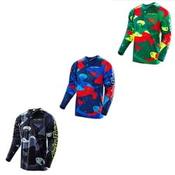 free shipping downhill jersey moto enduro mtb dirt bike maillot hombre men's atv motocross dh off-road mountain bike jersey mx