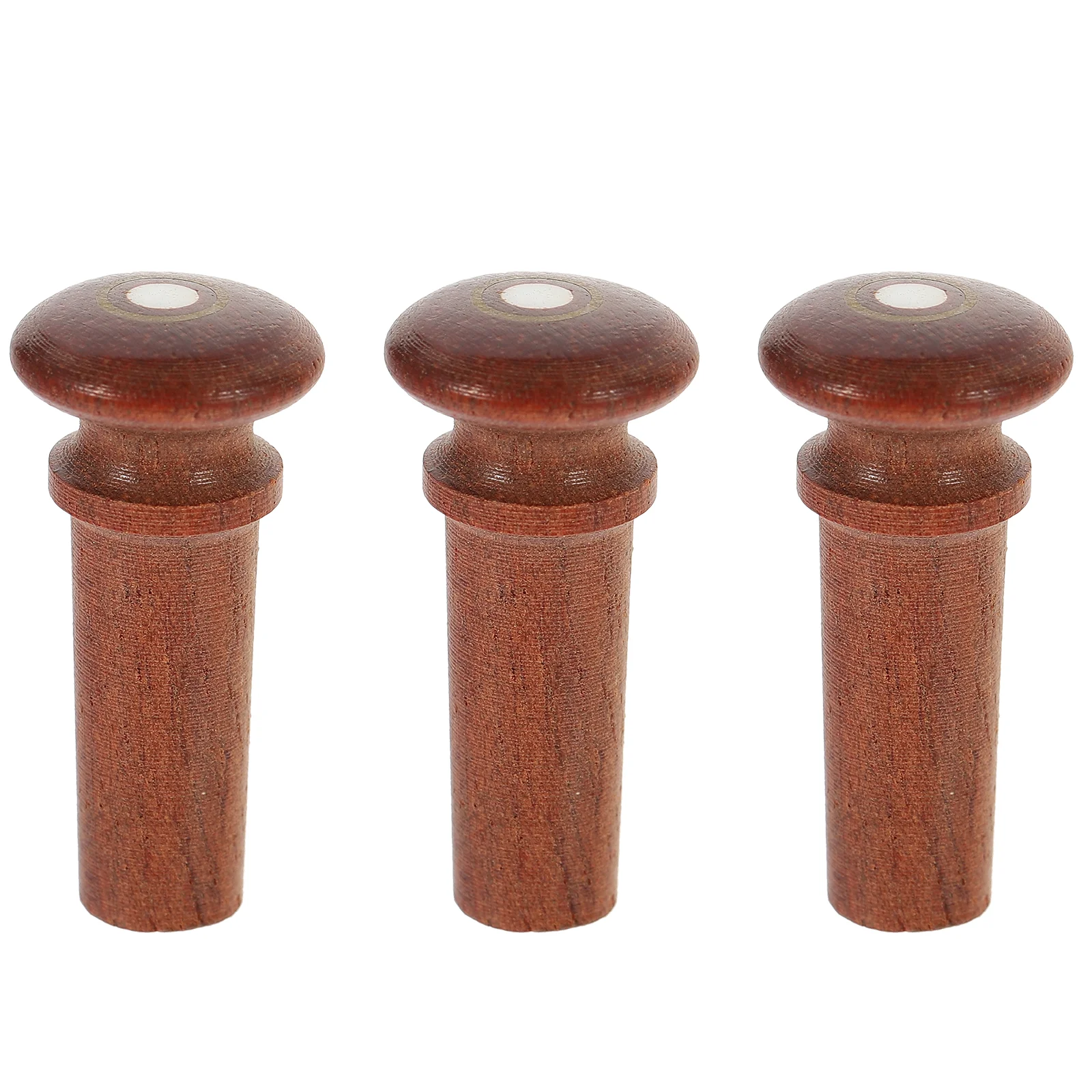 3 Pcs Wooden Violin Tail Button Violins Finger Guide Jujube Rustic Plugs Endpin