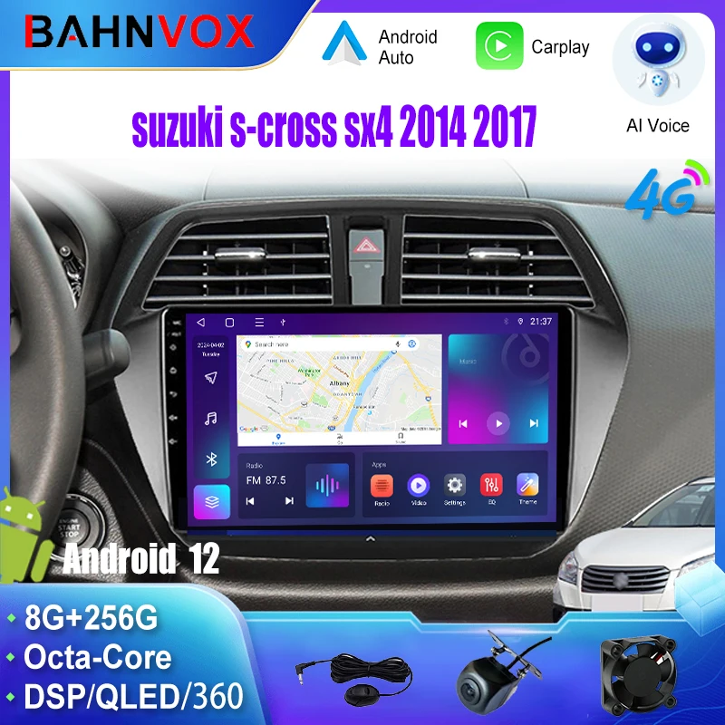 Android Car Radio GPS Navigation Multimedia Video Player for Suzuki S-cross SX4 2014-2017 Stereo Tape Recorder Screen