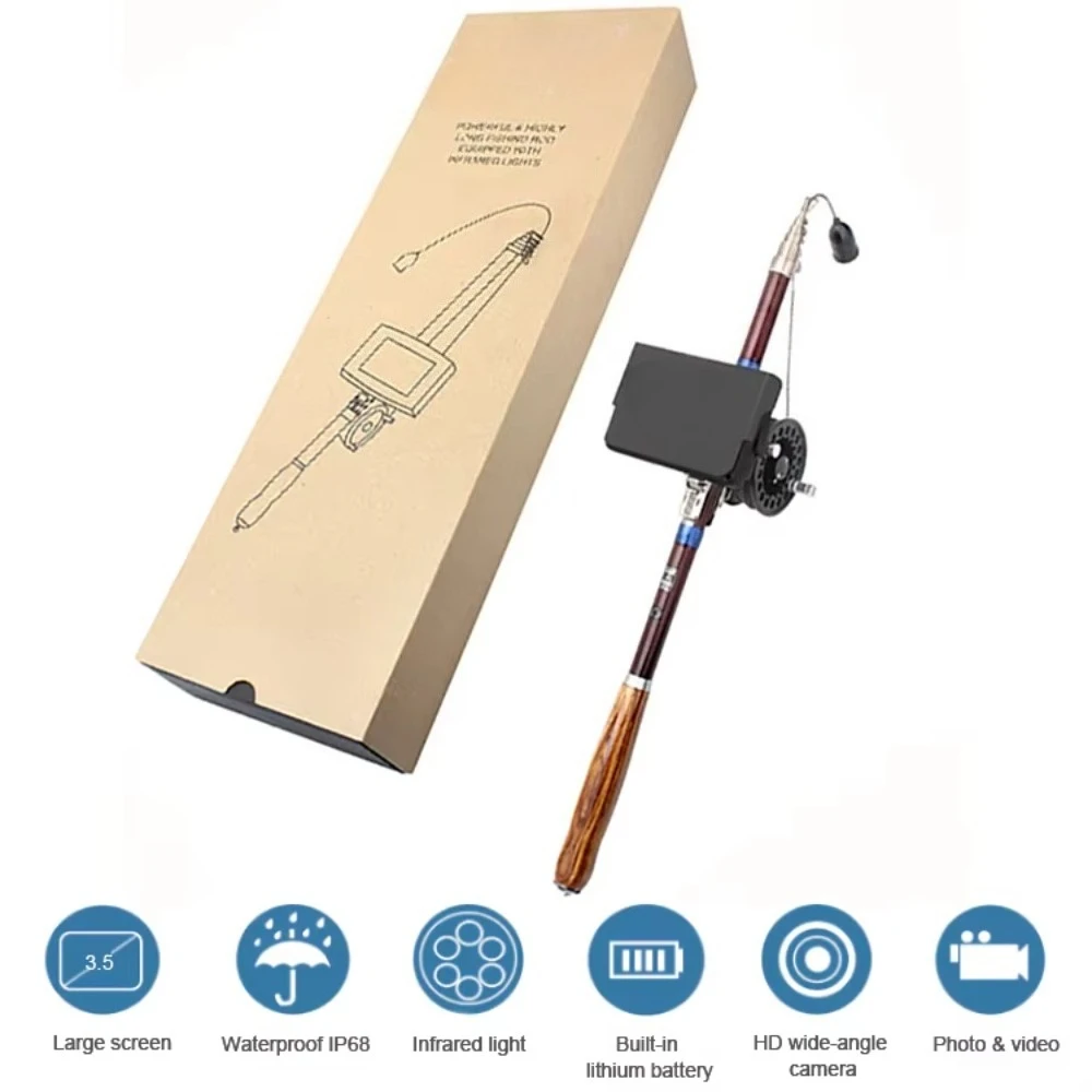 3.5inch Night Vision Underwater Camera Fishing Finder Rod Special Wholesale Price Portable Video-free Waterproof Automatic 10 Mm