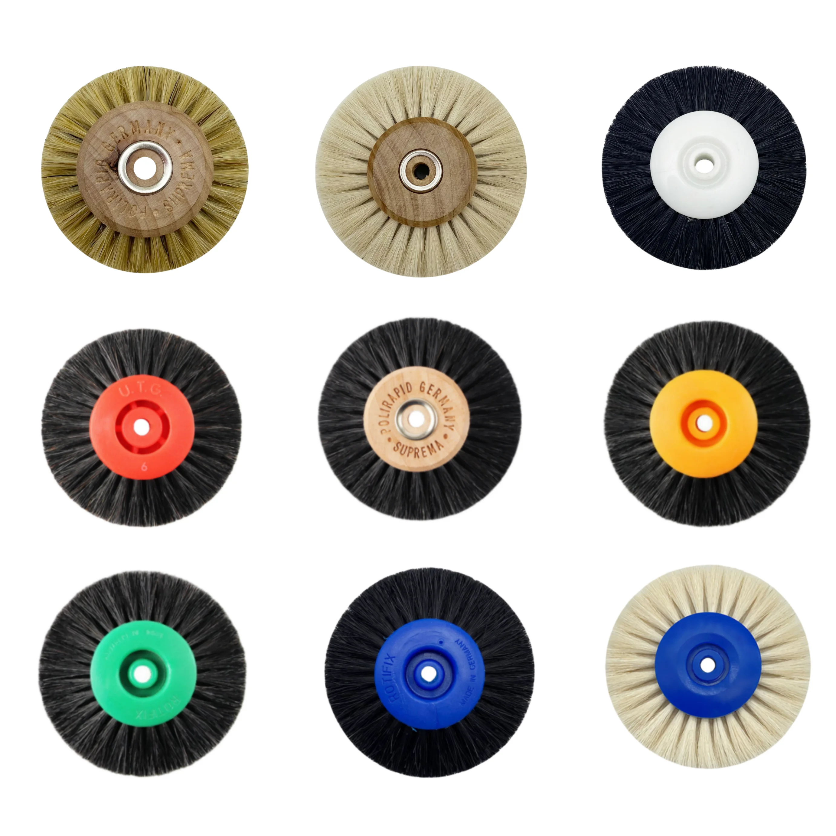 

20Pcs Polishing Brushes Dental Laboratory Lab Tools Materials Latch Polisher Wheels Boar bristle wool Buff for Jewelry dentures