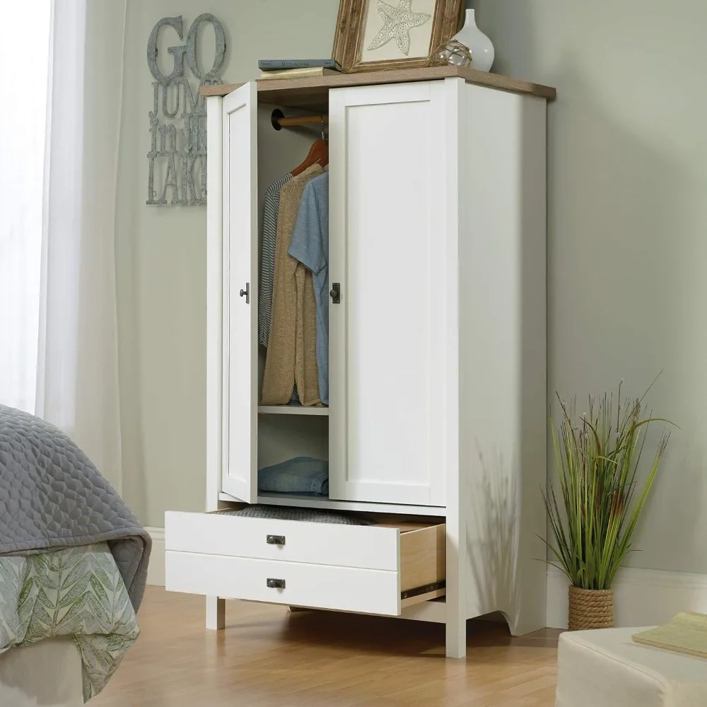 Cottage Road Armoire, Soft White finish, Customized