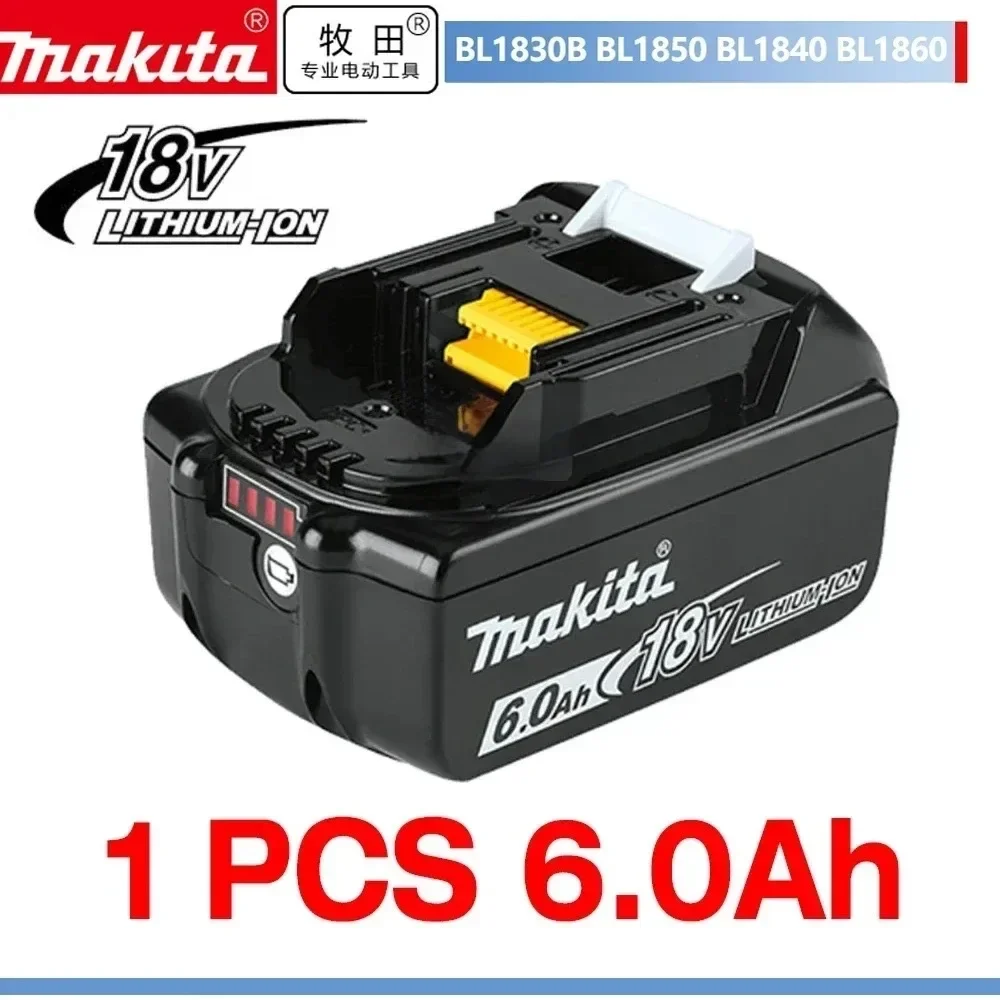 

Makita-batería de litio de repuesto, Original, 6Ah/5Ah/3Ah, 18V, BL1830B, BL1850B, BL1850, BL1840, BL1860, BL1815