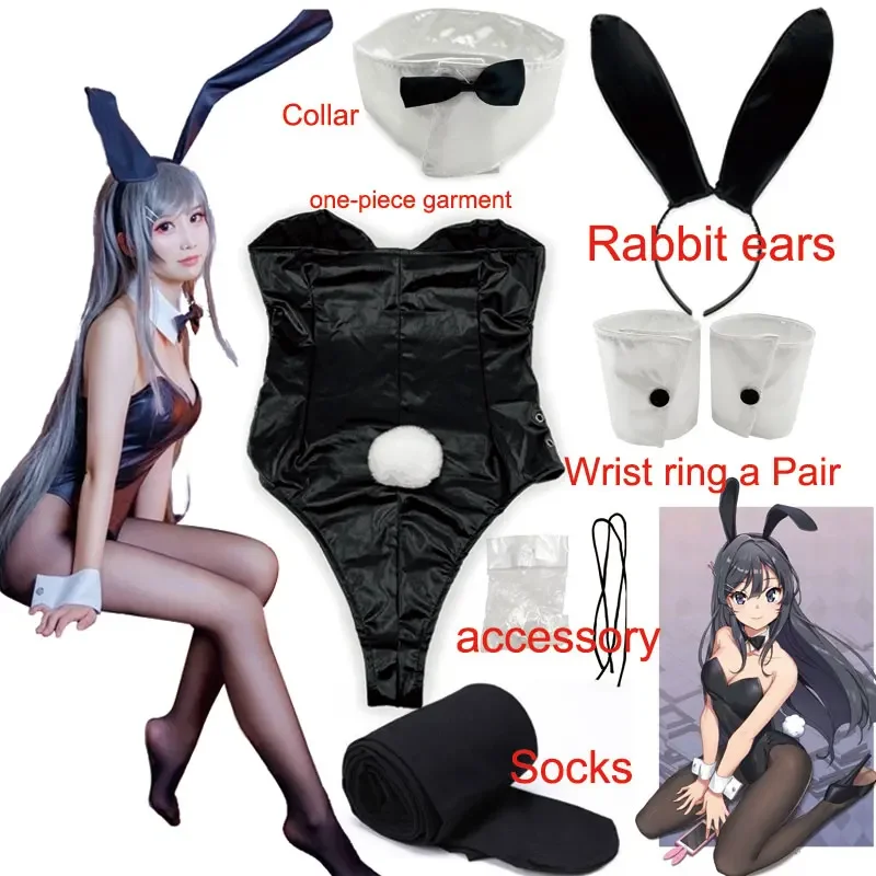 Senior sister saurakaimai cosplay costume Halloween women bunny girl cosplay wig clothes size m/XL