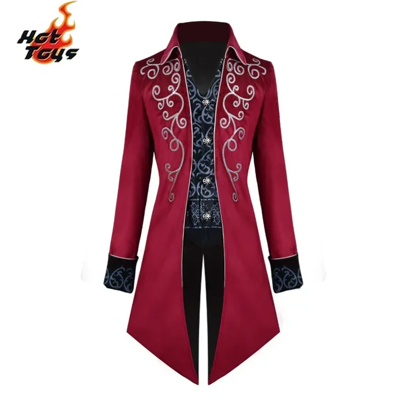 Gothic Embroidered Victorian Jacket Renaissance Costume Windbreaker Medieval Vintage Suit Prince Costume For Men
