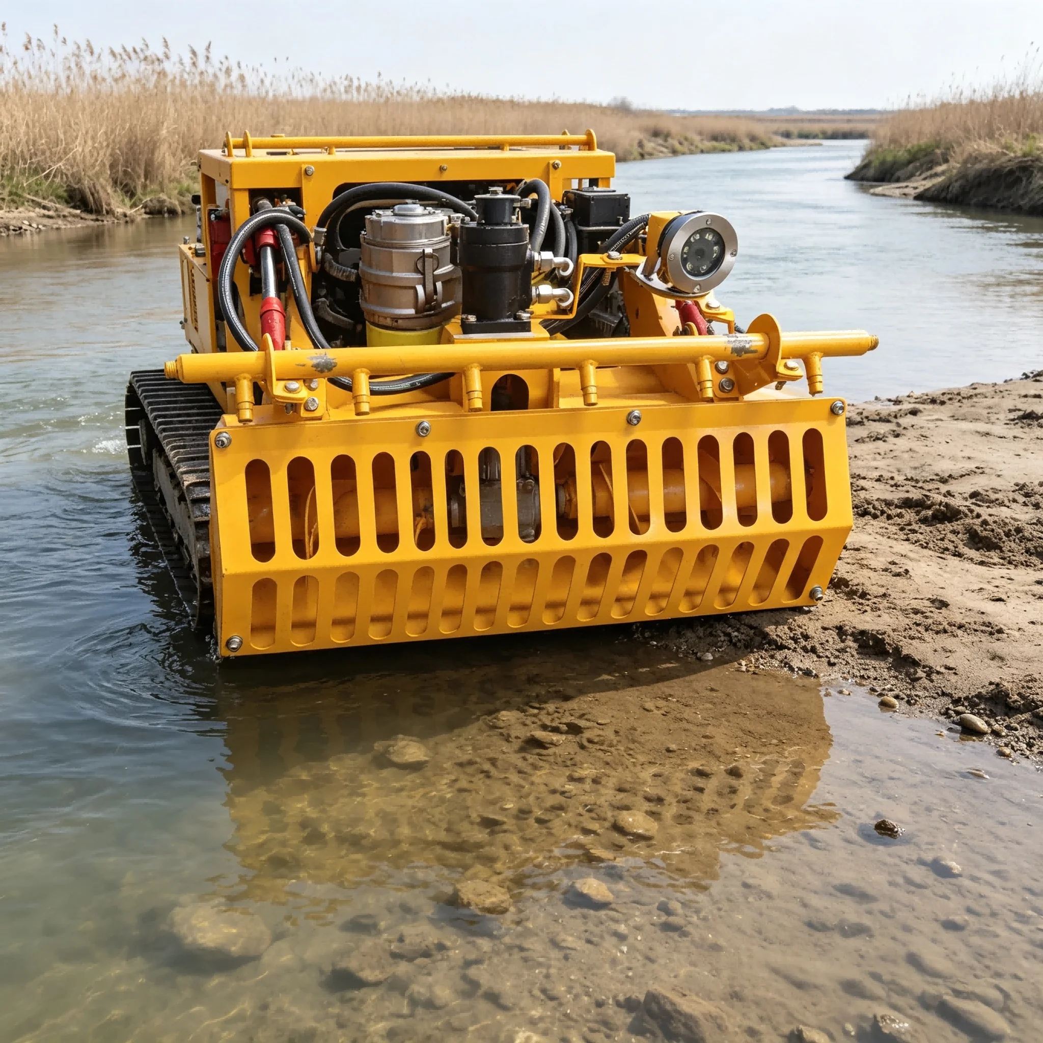 Anti-clogging Large Suction Sludge Dredging Robot Sewage Crawler Sediment Cleaner for Underground Drainage Silt Extraction
