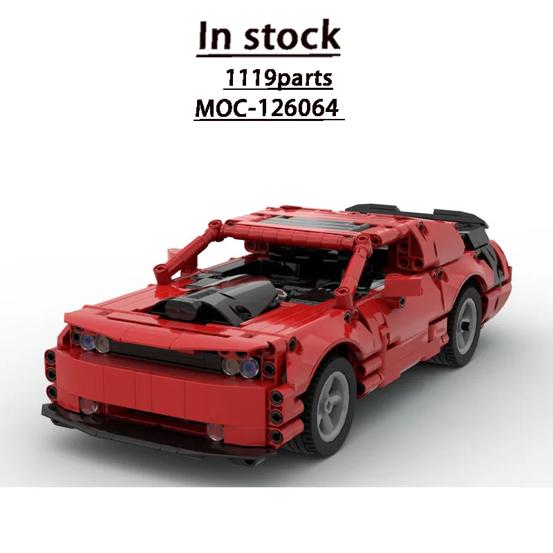 

MOC-126064 Red New Sport Supercar Racing Building Block Model 1119 Parts Creative Birthday Toy Gift for Boys and Children
