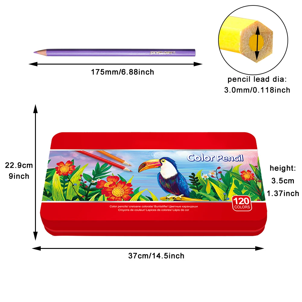 HB Artist Sketch Office Crafts Professional Drawing Tool Kids Assorted Travel Portable Gift School Wooden Colored Pencils