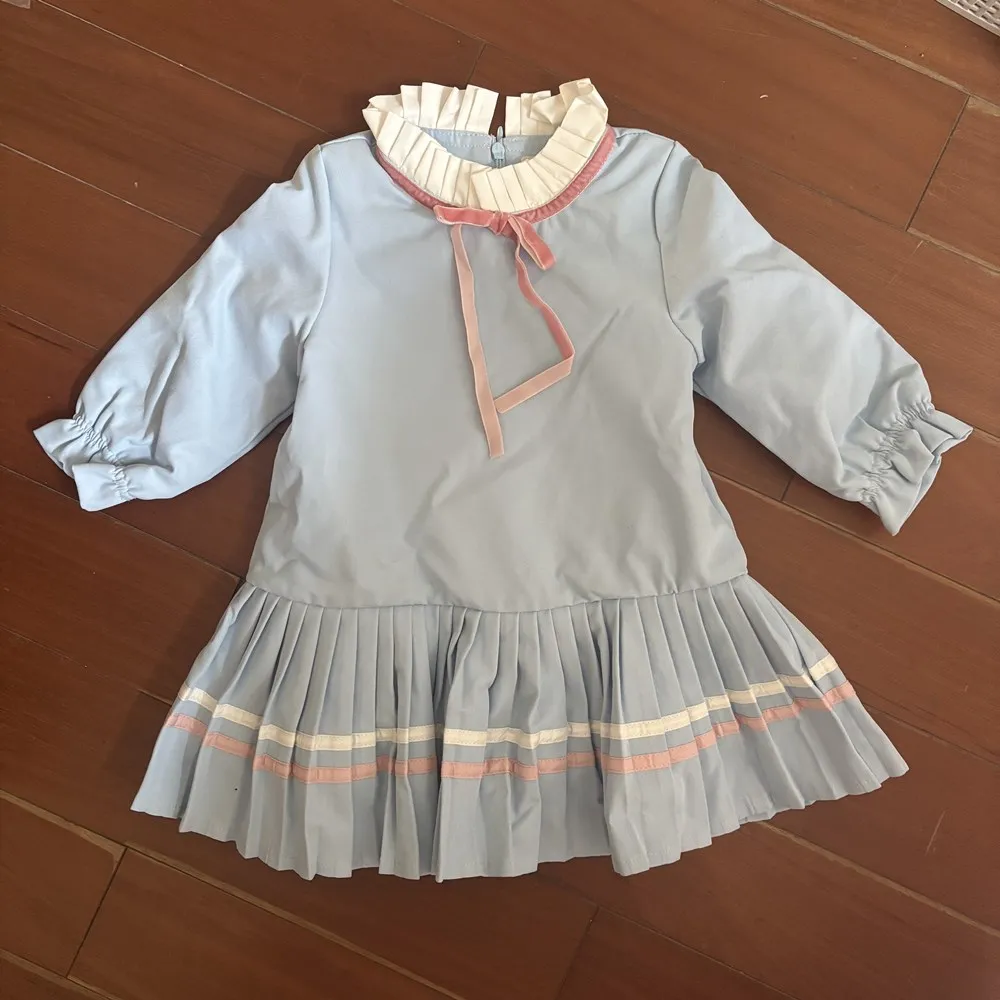 vestiti-per-bambina-abito-primaverile-a-maniche-lunghe-abbigliamento-boutique-per-bambini-dolce-vestito-blu-in-velluto-caldo-per-bambine