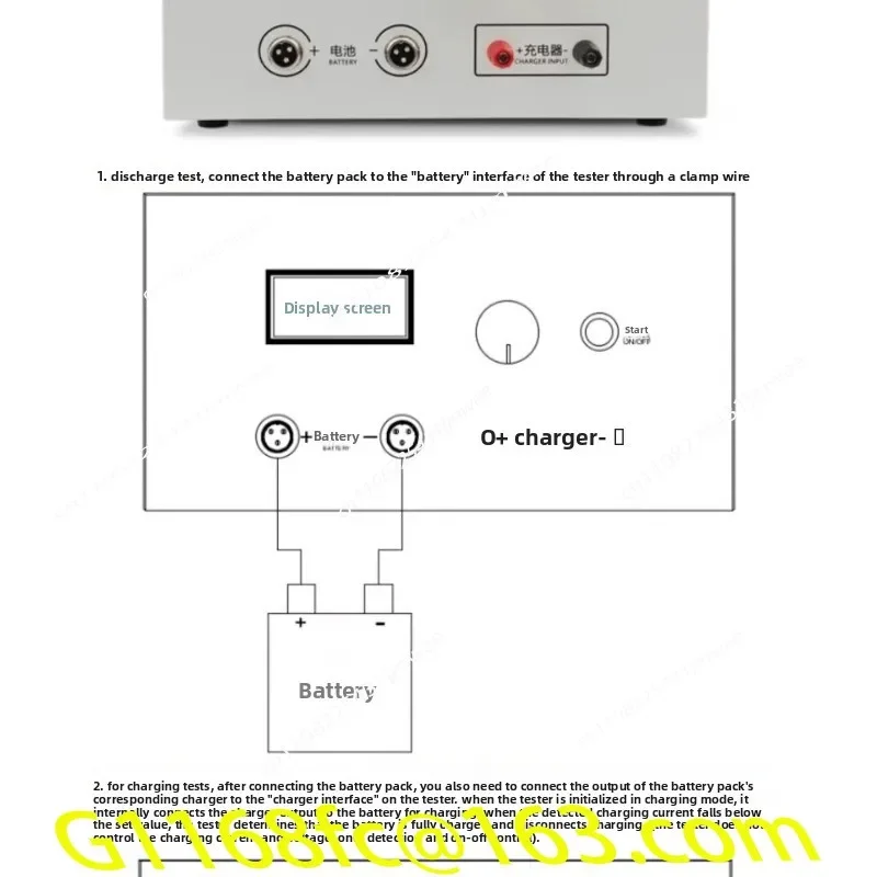 High Quality Suitable for EBC-B20H 12-72V Lead-acid Lithium Battery Pack Capacity Tester with External Charger Part