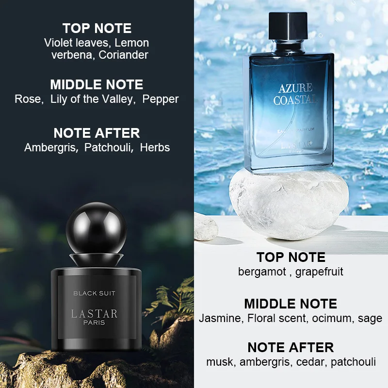 مجموعة عطور لاستار للرجال، 80 مل/2.71 أونصة أونصة، ليمون وأرز، عطر يدوم طويلاً. هدايا عيد الميلاد/العام الجديد. جو المواعدة.