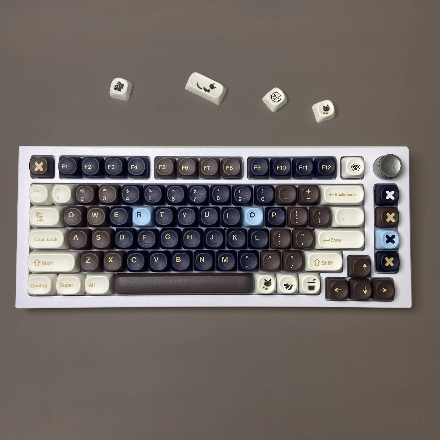 

Колпачки для клавиш Coffee Cat 131 клавиша MOA Profile 5-Side Dye-Sub Thick PBT Keycap Set ISO Enter Key для механической клавиатуры MX 60% 75% 87%