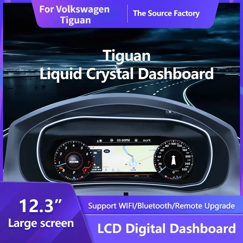 

12.3‘’ Lcd Digitaal Dashboard Cluster For Volkswagen Tiguan 2009 10 11 12 13 15 16 17 Years Auto Radio Instrument Paneel Cockpit