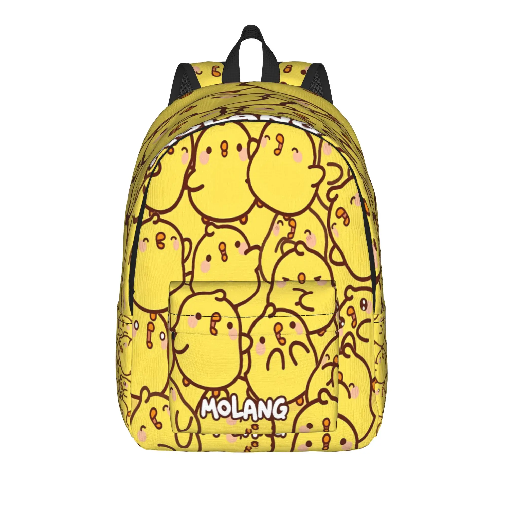 Molang Funny Cartoon Backpack  Outdoor Style Backpacks Student Fun School Bags Colorful Soft Rucksack
