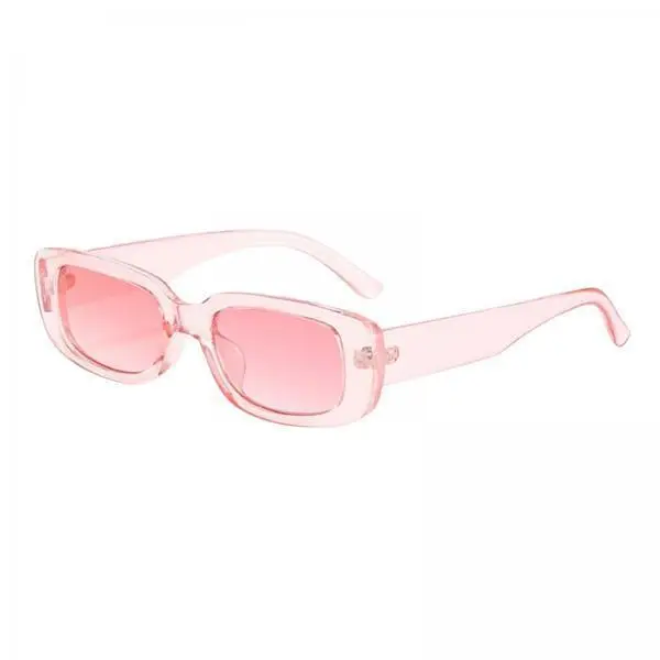 2 Pack Rectangle Sunglasses Chunky Fashion Sun Protection Lightweight PC Frame Unisex Accessory Suitable for Outdoor Travel