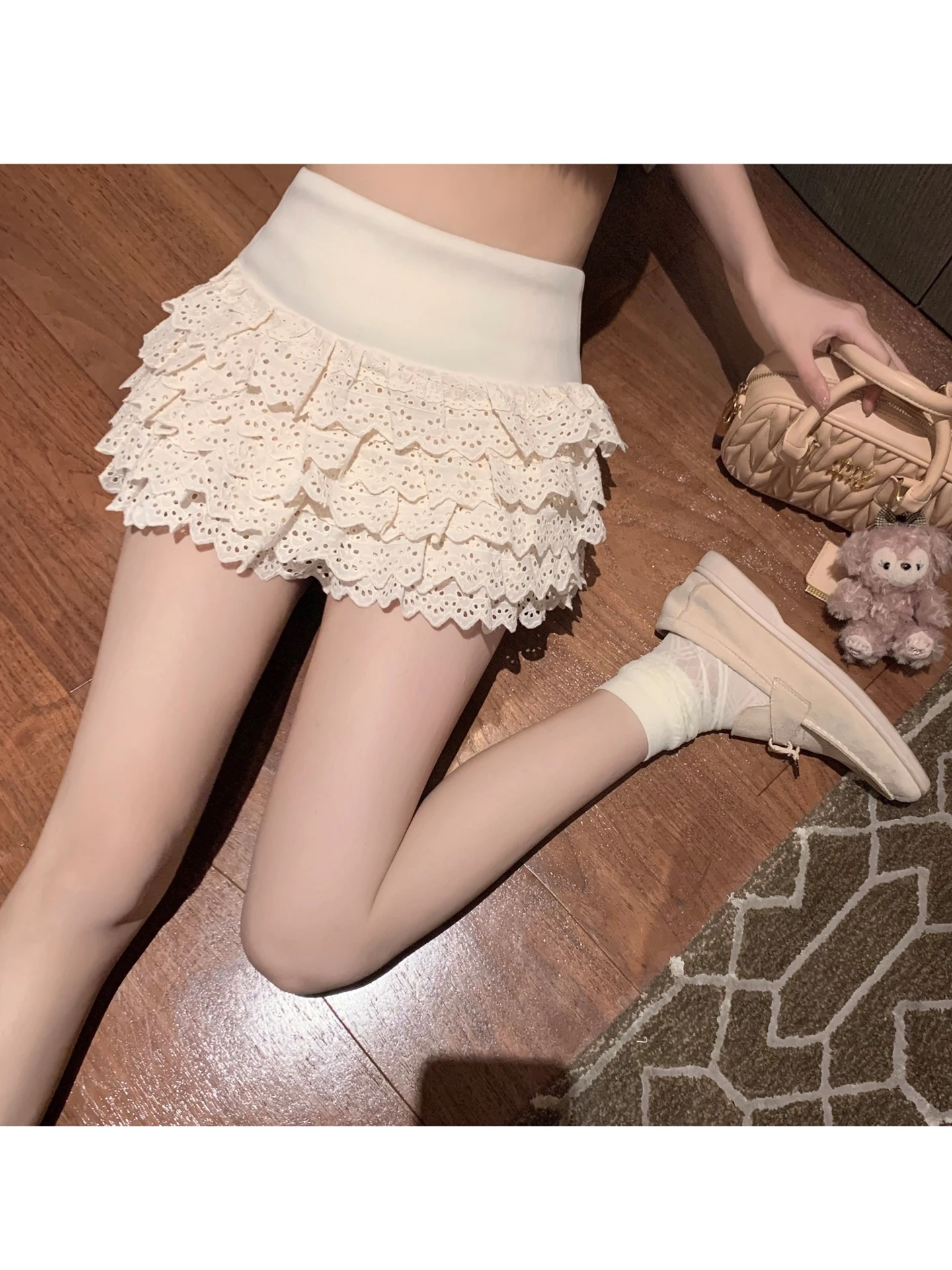 

Новая многослойная короткая юбка Luna 8 Pure Desire с высокой талией, фасон «кейк», для повседневной носки, весна-осень