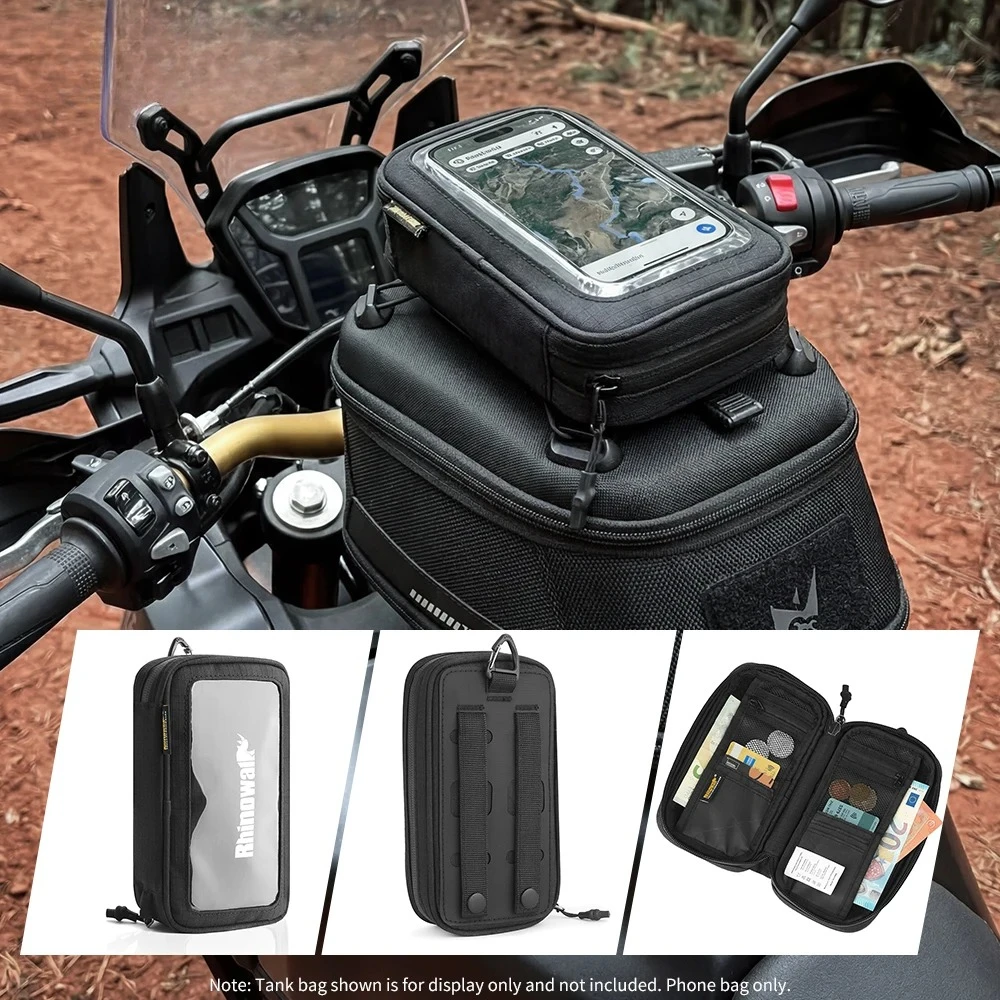 

Rhinowalk Motorcycle Phone Bag Responsive Touchscreen Supports 7 Inch Phone Expandable Riding Molle Model Tool Storage Package