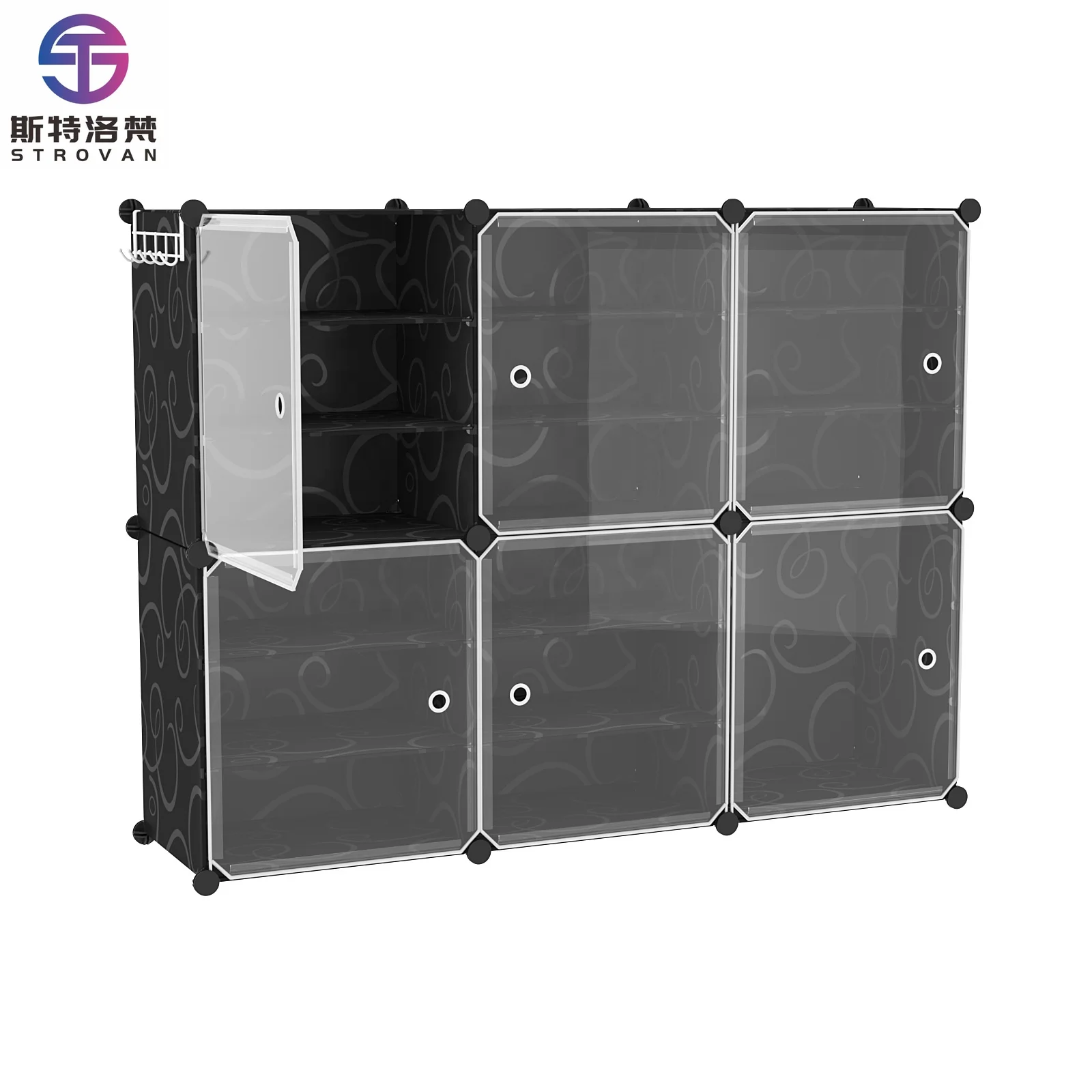 

Shoe Cabinet Family Lightweight Black Removable Shoes Rack