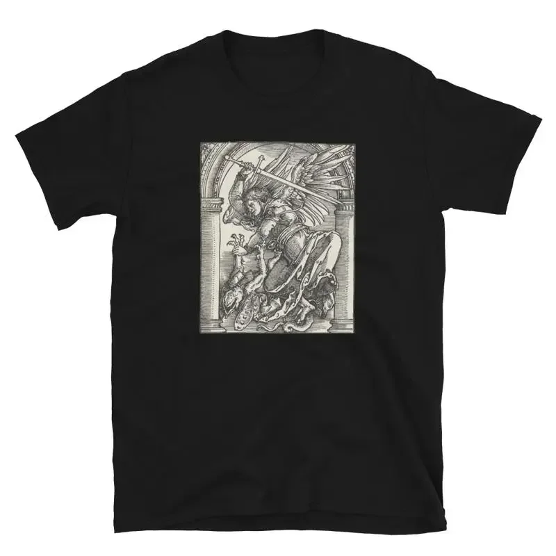 Archangel Michael Slaying The Devil T Shirt Divine Battle
