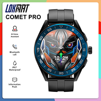 LOKMAT COMET PRO Smart Watch 1.32'' Full-touch Screen BT Call AI Voice Assistant Fitness/Health Monitor Custom Dial Smartwatches