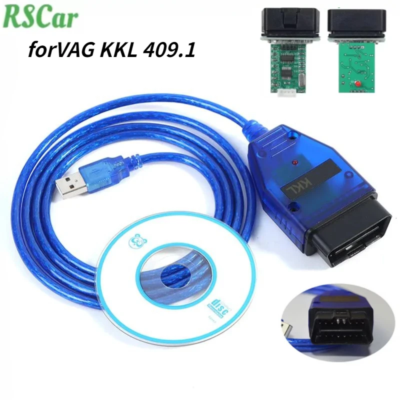 2024NEW ForVaG COM KKL OBD Scan Tool forVaG KKL 409.1 Diagnosis Cable with CH340 Chip kkl USB Interface Diagnostic Cable