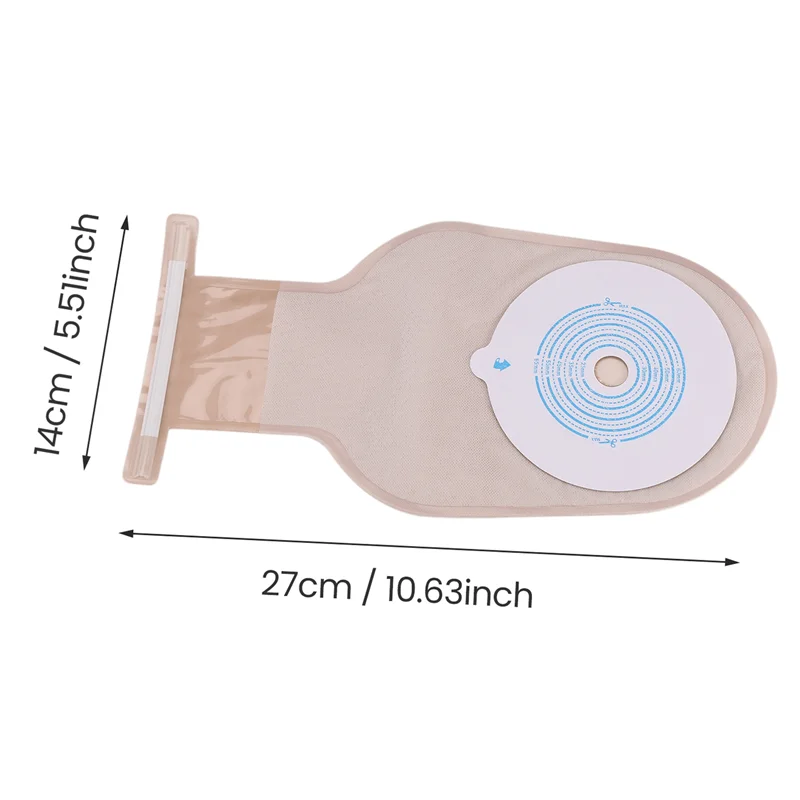 Sacos de ostomia pork, malotes drenáveis de uma peça para colostomia, ileostomia, cuidados com a estoma, 20-60mm, válvula de drenagem econômica, sacos de colostomia