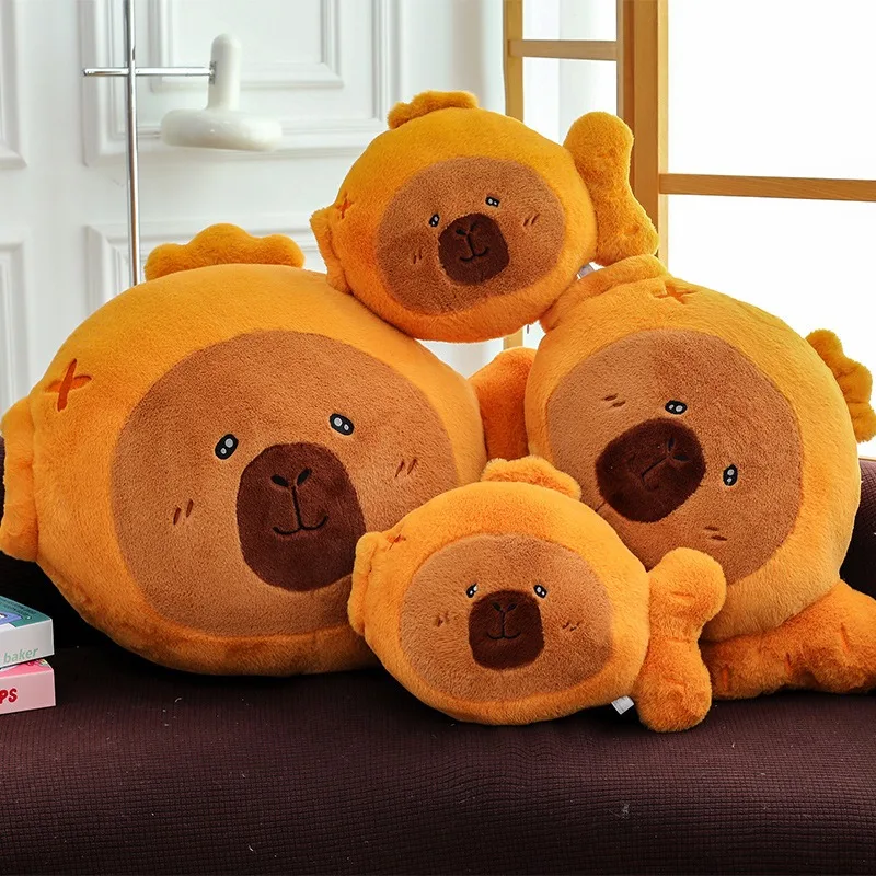 かわいいたい焼き魚のぬいぐるみ、抱き心地の良いカピバラの枕、柔らかい赤ちゃん子供の誕生日プレゼント、女の子のためのかわいいぬいぐるみ