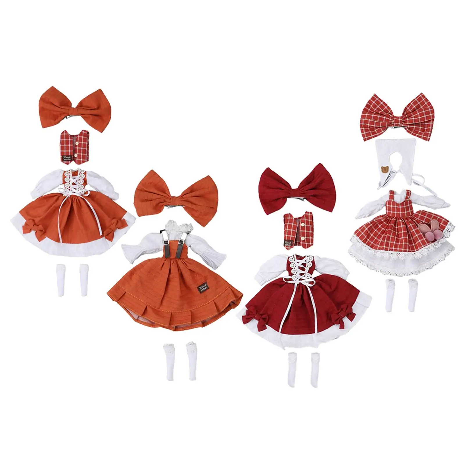 BJD poppenkleding meisjespop met haaraccessoires kledingoutfits voor Ob22