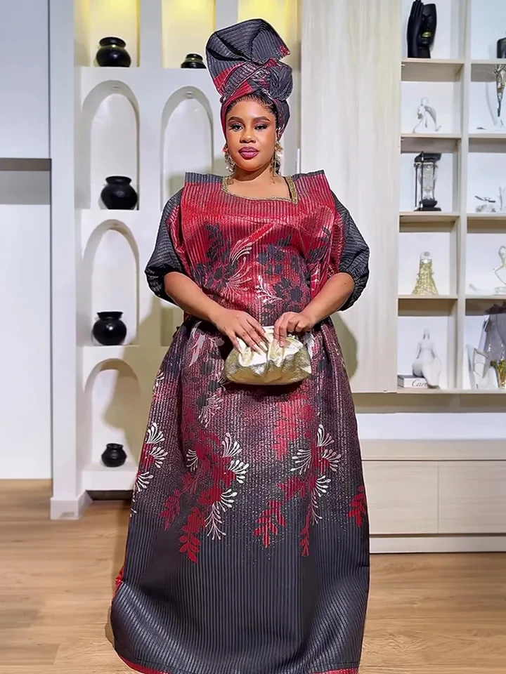 

African Clothes for Women Dashiki Ankara Print Outfits Gown Plus Size Wedding Party Dresses White Kaftan Boubou Robe 2026