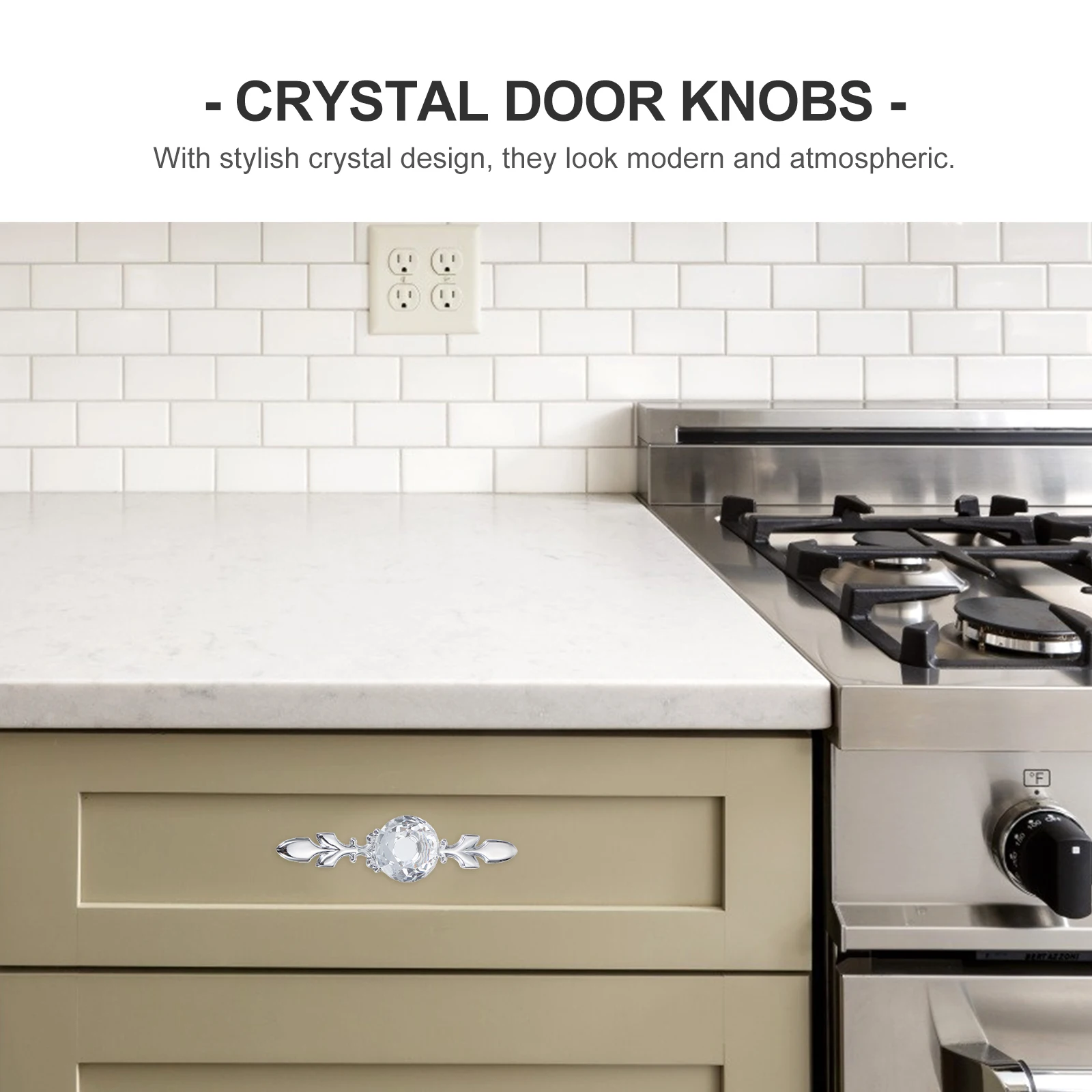 

4Pcs Crystal Door Handles Heavy Duty Zinc Alloy Wardrobe Cabinet Cupboard Pulls Modern Exquisite Furniture Knobs