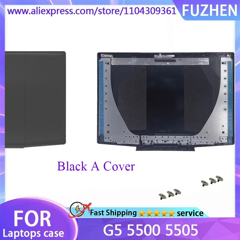 New Cover For G5 5500 5505 LCD Rear Cover Front Frame Palm Bottom Cover Hinge Black