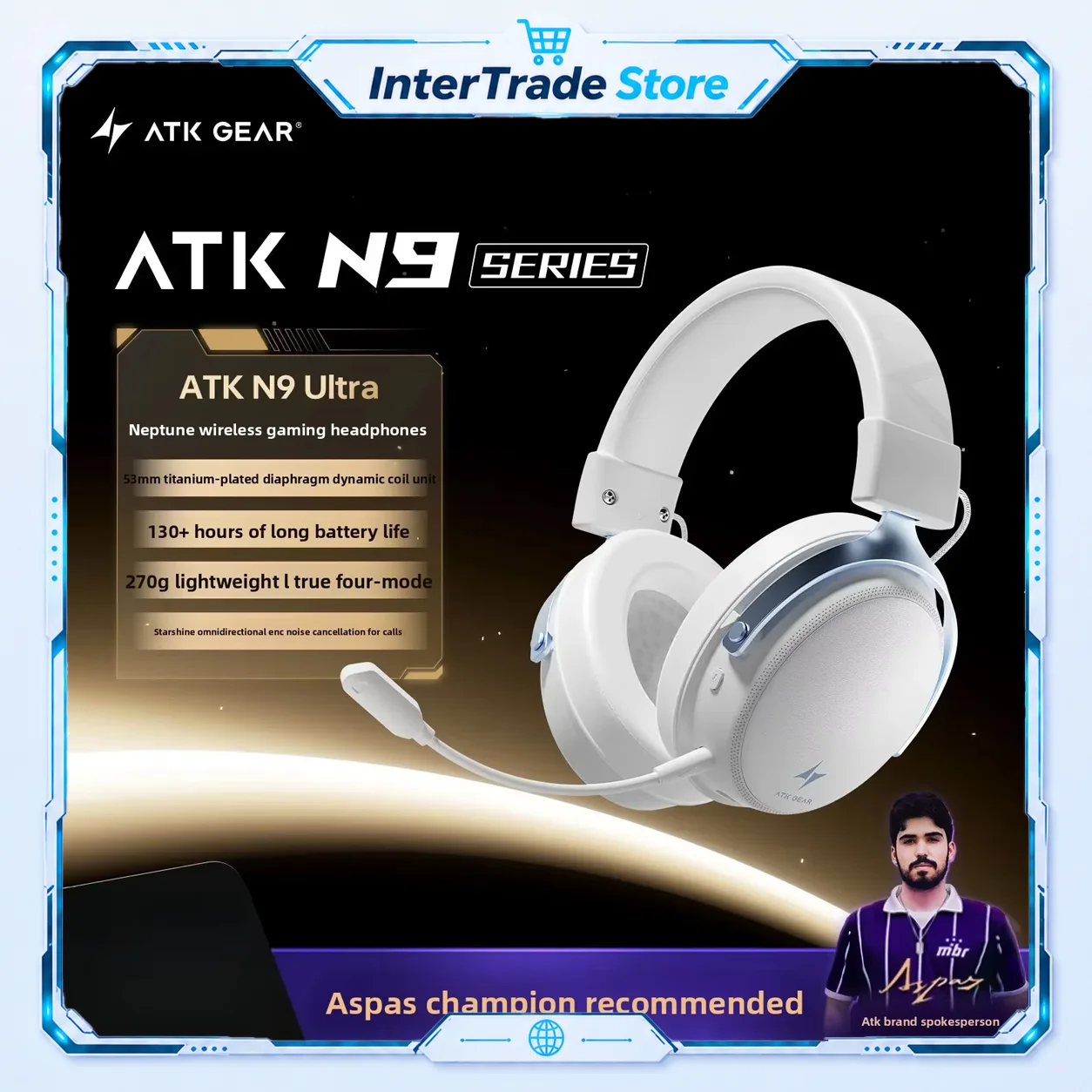 Music Audio Pro - ATK N9 Pro/Ultra 무선 게이밍 헤드셋