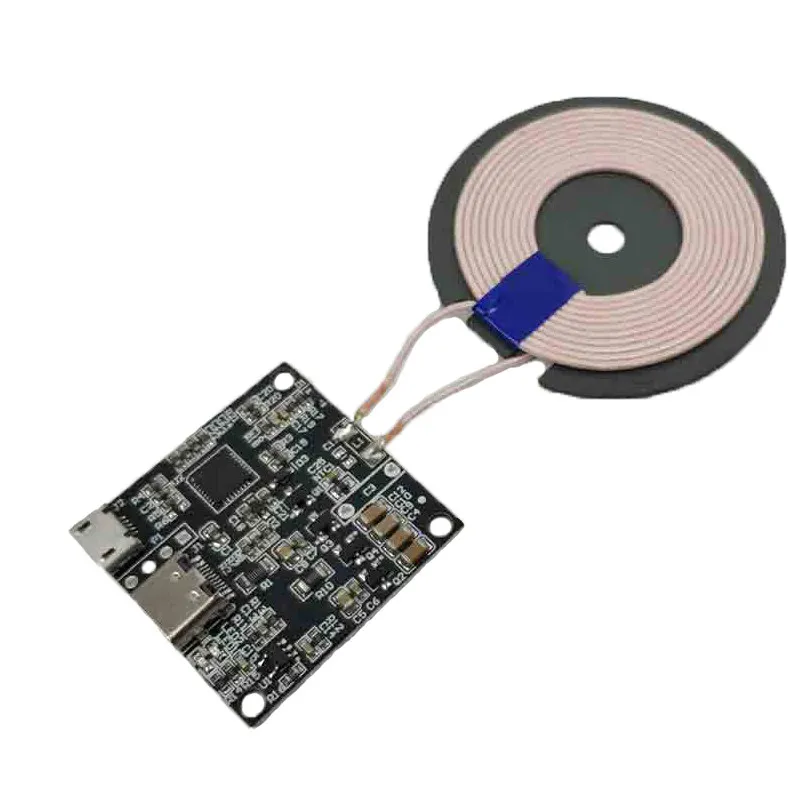 Diy Fast Charging Universal QI Coil Type-C Modification for Ultra-thin 10W Wireless Charger Transmitter Module PCBA Solution