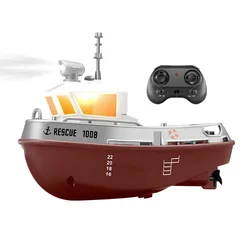 2024 NEW Rc Boat 2.4G Powerful Dual Motor Long Range Wireless Electric Remote Control Tugboat Model Toys for Boys Jet Boat gift