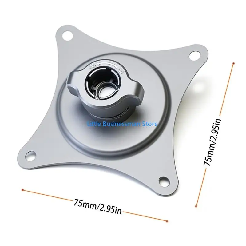 Tragbarer Bildschirm-Tischständer mit 75 x 75 mm VESA-Halterung, Metallstützarm, drehbarer Basis und mitgelieferten – Detail 3