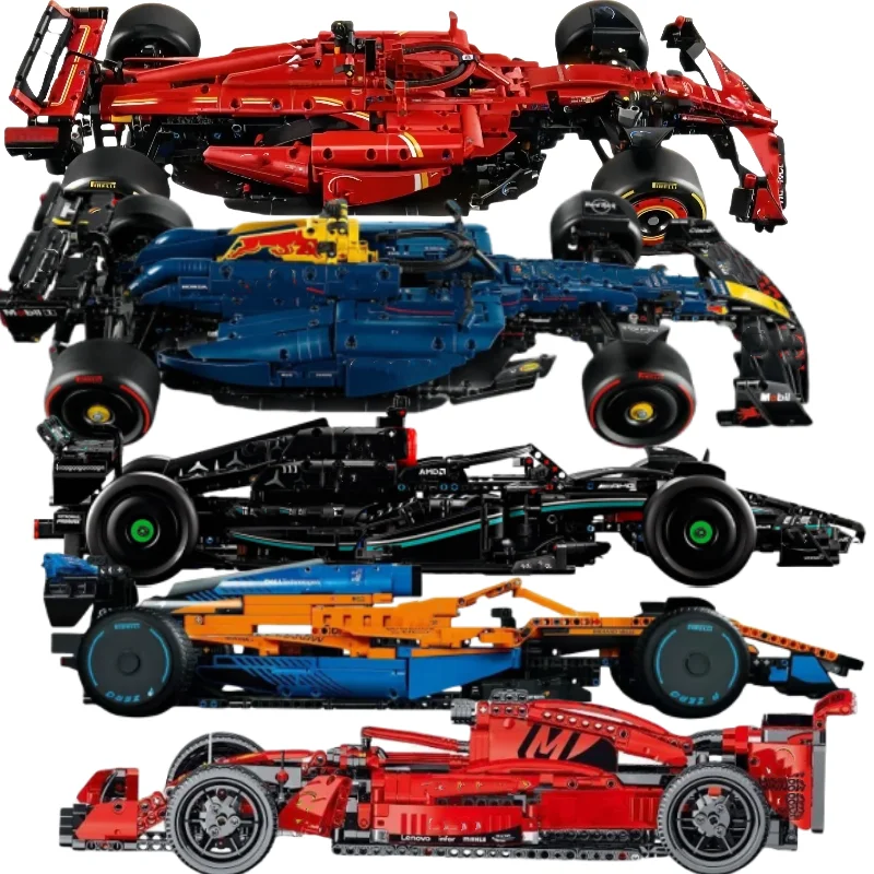 

1:8 Коллекционная модель автомобиля, набор MOC1639 деталей RB20, 1361 шт., SF24, механический гоночный строительный блок, игрушка, подарок для взрослых