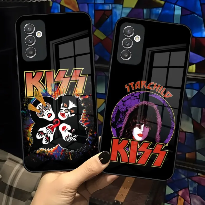 Rock Band KISS Band Phone Case For Samsung S30 S21 S20 S23 S22 Fe S10 E S9 Note 20 10 Pro Ultra Plus 5G Glass