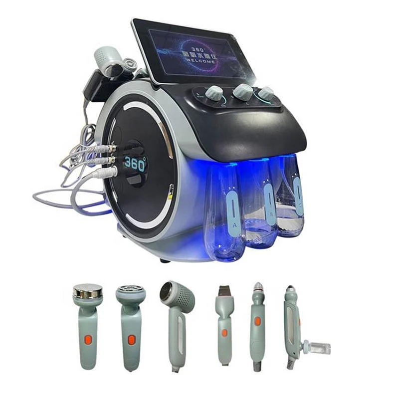 Professional 360 Dermabrasion Oxygen Water Carving Instrument Face Cleaning Skin Analysis Firming Face Multifunctional Device