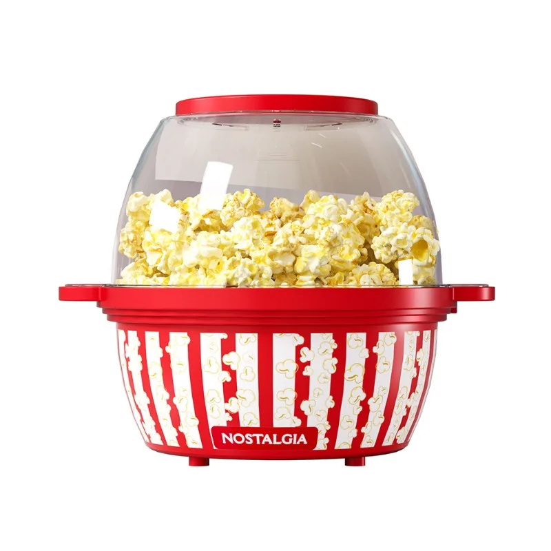 Popcorn Machine for Home Use Small Automatic Mini Popper with Oil and Sugar Low Fat Ideal for Family and Kids as New Year