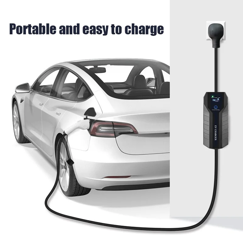 Type 2 EV Plug Dc 7KW 22KW oem Micro Inverter Ev Charger Portable Charger Home Electric Car Charger