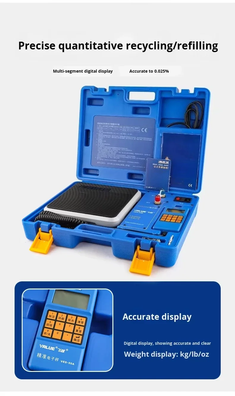 VALVE VES-50A/50B/100A/100B Refrigerant Quantitative Filling Electronic Scale Metal