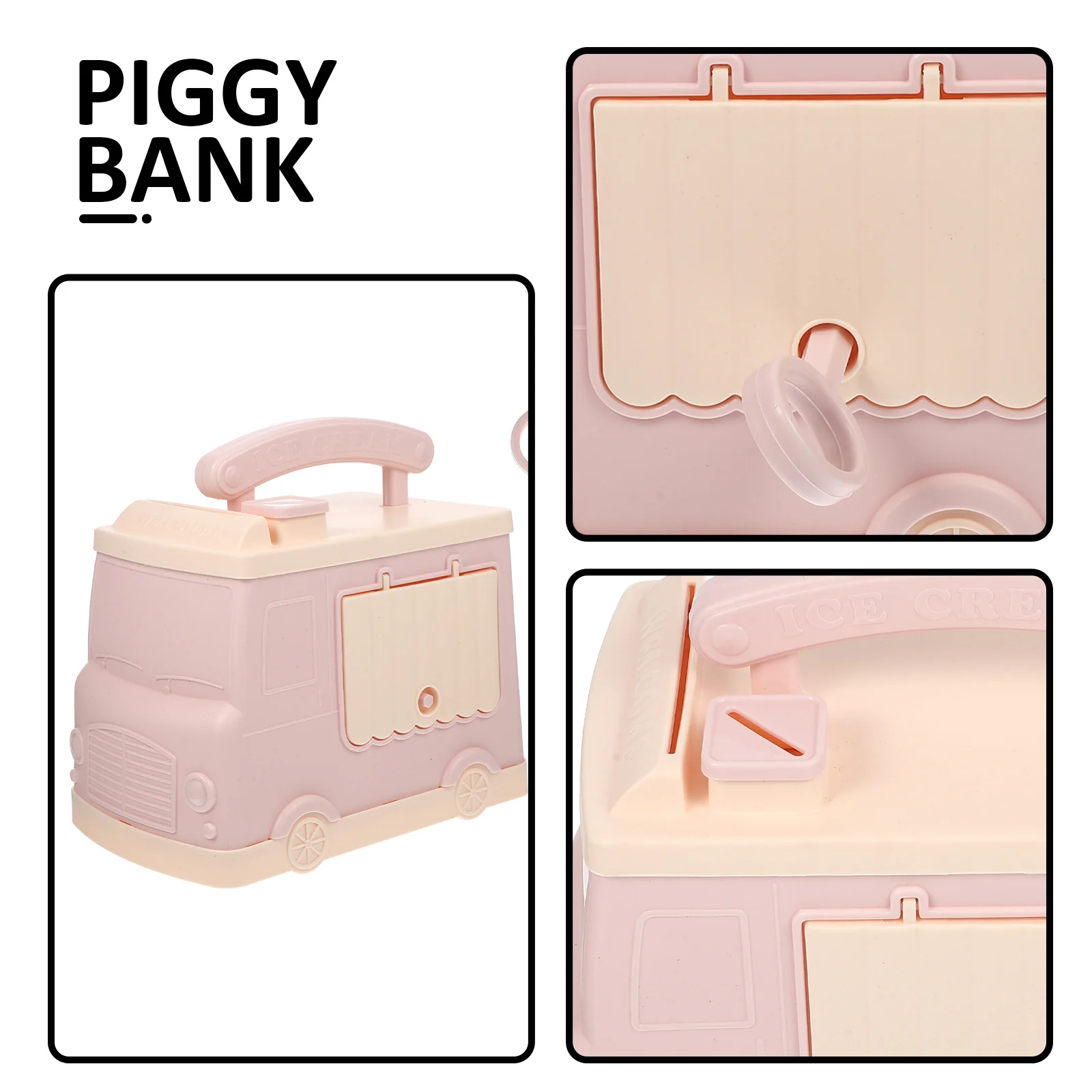 

Children Piggy Bank Car Shaped Saving Pot Adorable Cartoon Coin Bank for Bedroom Living Room Office Decor Kids Money Jar Gift
