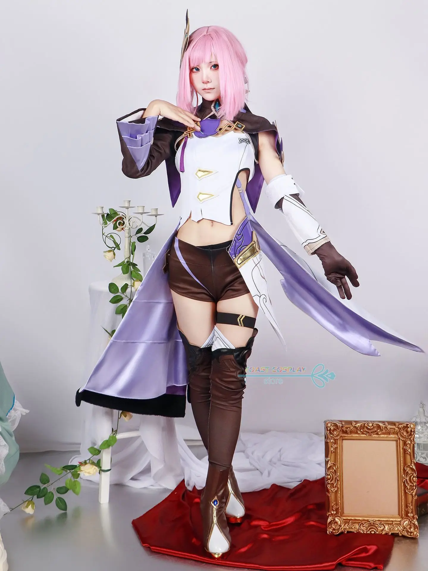 Disfraz de Honkai Impact 3rd Elysia para mujer, peluca de vestido Sexy para fiesta de Halloween, conjunto completo de Cosplay