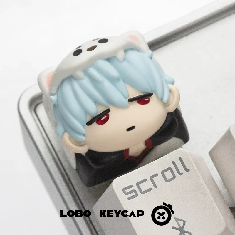 Gintama Anime Keycap Cartoon Keycap Sakata Gintoki Ontwerp aangepast voor mechanisch toetsenbord