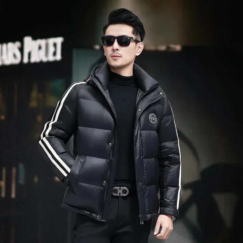 Winter Designer Men's Down Jacket Luxury Goose Filling Lightweight Thickened Heating Clothing Trendy