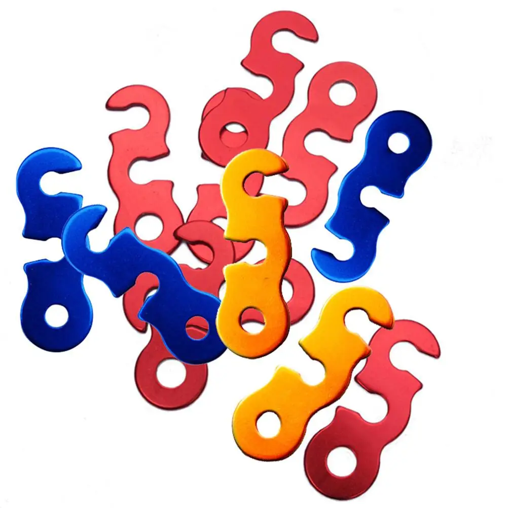 

12 Pcs Tent Rope Buckle Wind Adjusters Camping Accessories Tensioners Ropes Cord Stopper Aluminum Durable Anti Rust