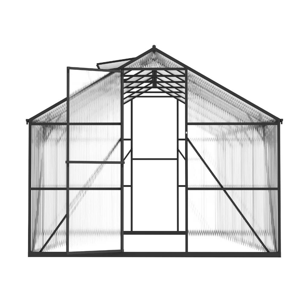 

8x12 футов поликарбонатная теплица для садоводства на открытом воздухе