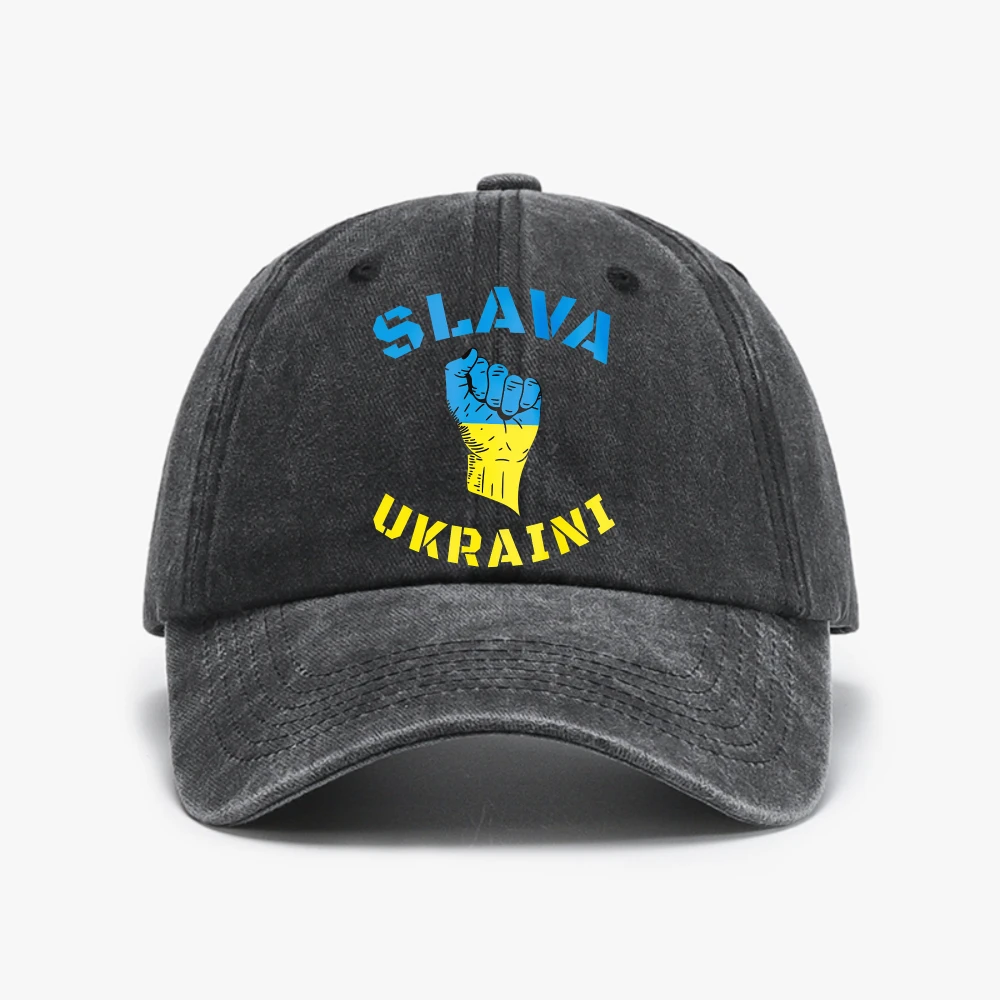 SLAVA UKRAINI hat Ukraine Creative Design Baseball Cap Ukraine Flag Printed Soft Top Cotton cowboy hats